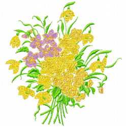 Flowers And Tree Embroidery Design 3 Flowers And Tree Embroidery Design 3